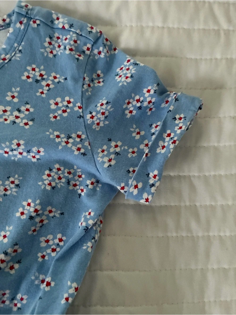 GAP Girls Blue Floral Drawstring Waist Dress